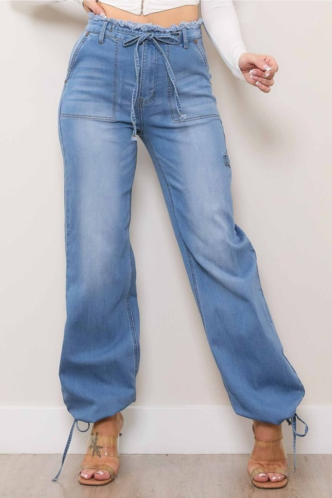 Raw Fringed Relaxed Jeans