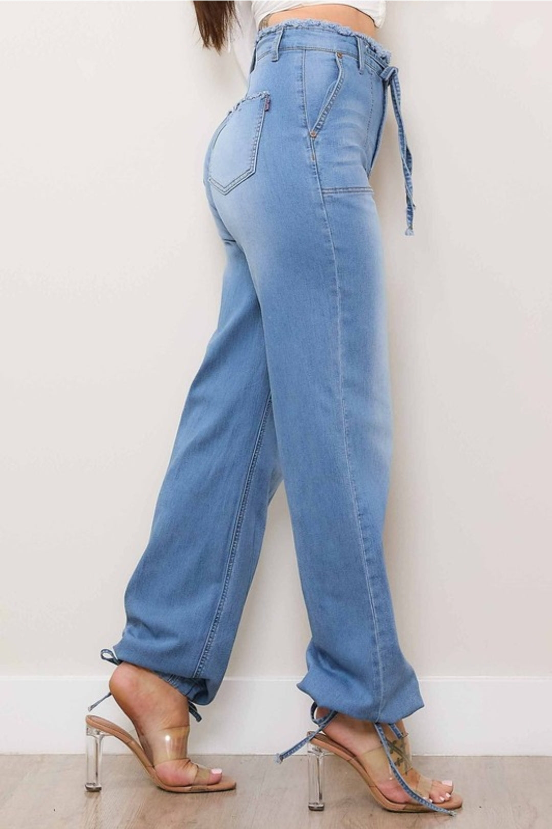 Raw Fringed Relaxed Jeans