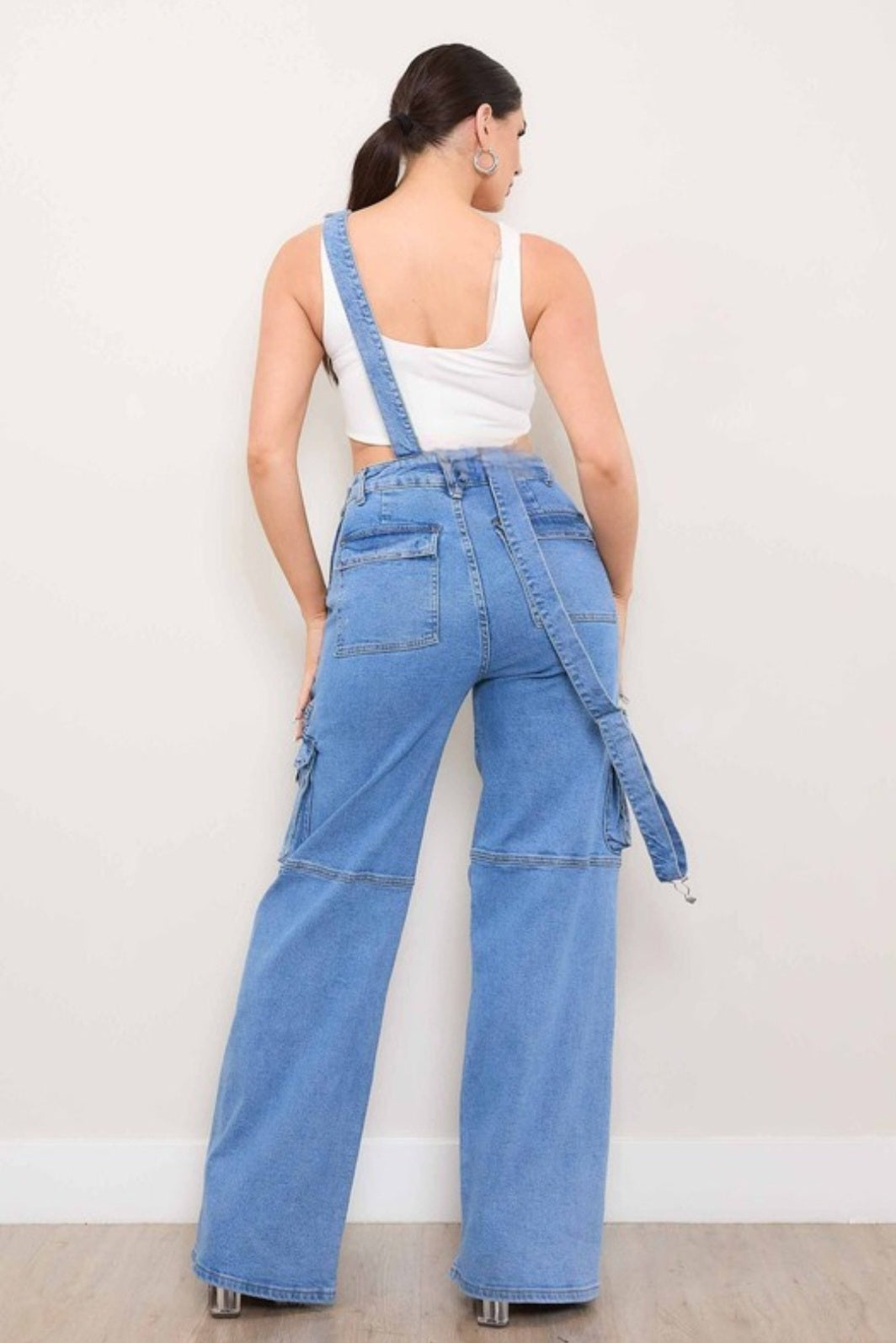 Divine Wide Leg Cargo Jumpsuit