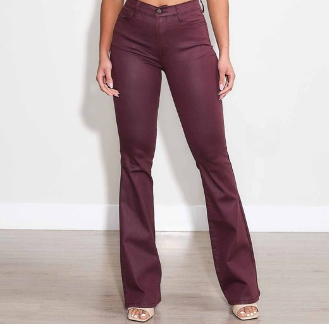 War-cry Burgundy Boot Cut Jeans