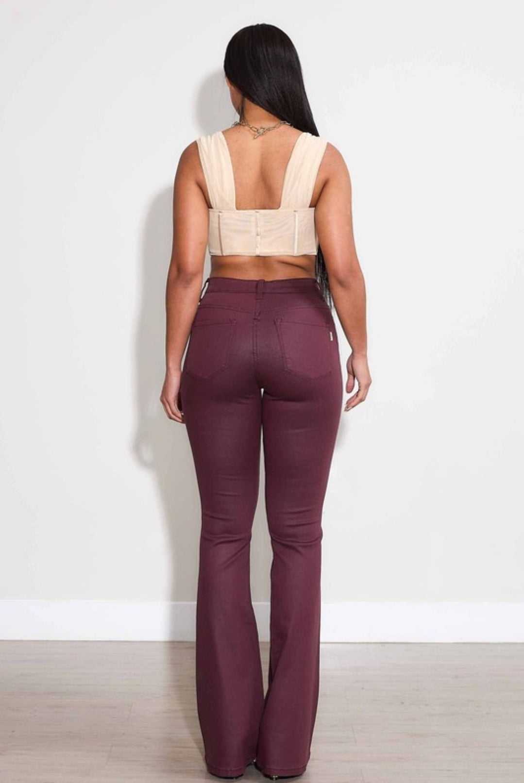 War-cry Burgundy Boot Cut Jeans