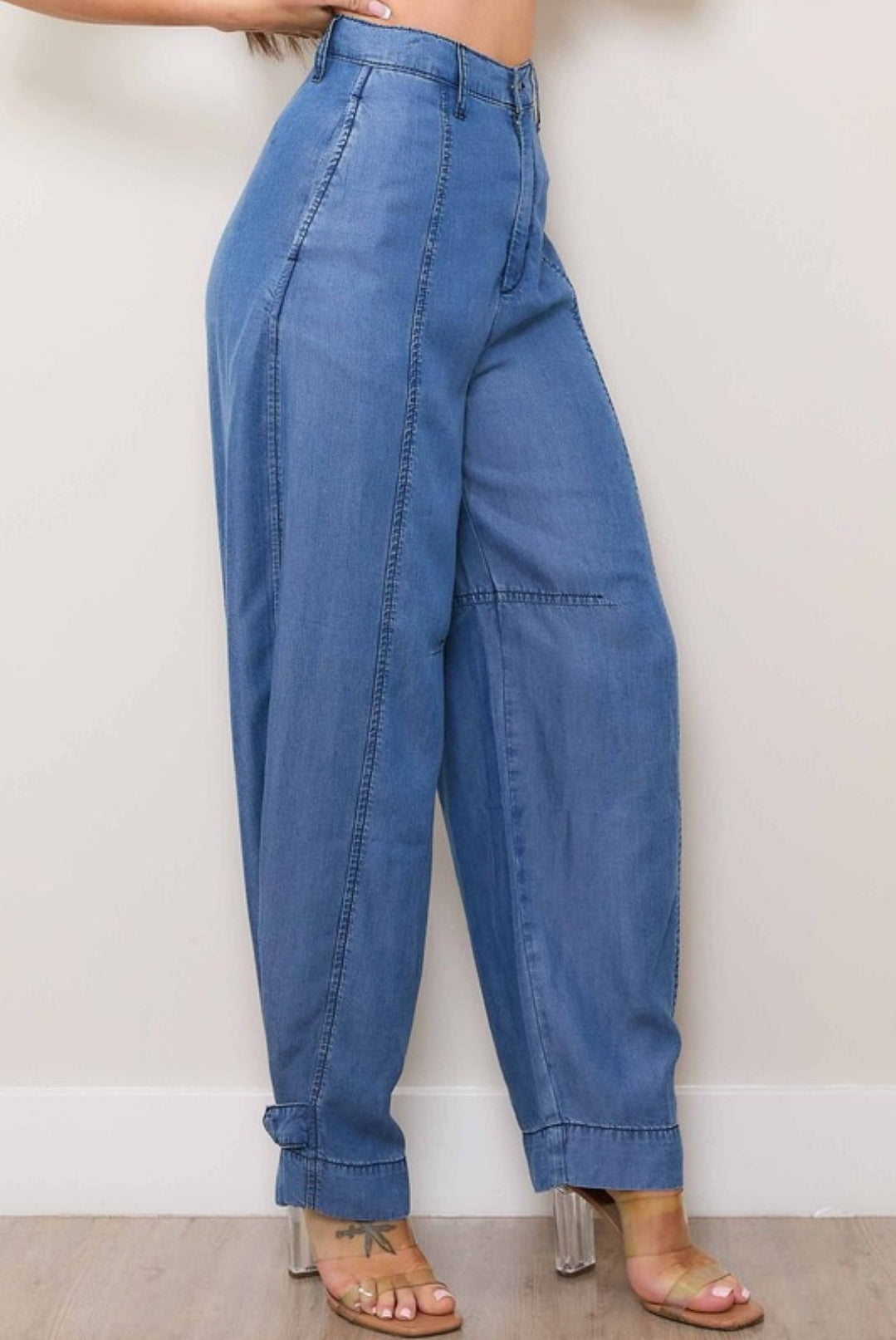 Hannah Tencel Wide Adjustable Pants