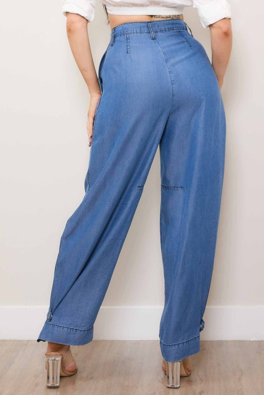Hannah Tencel Wide Adjustable Pants
