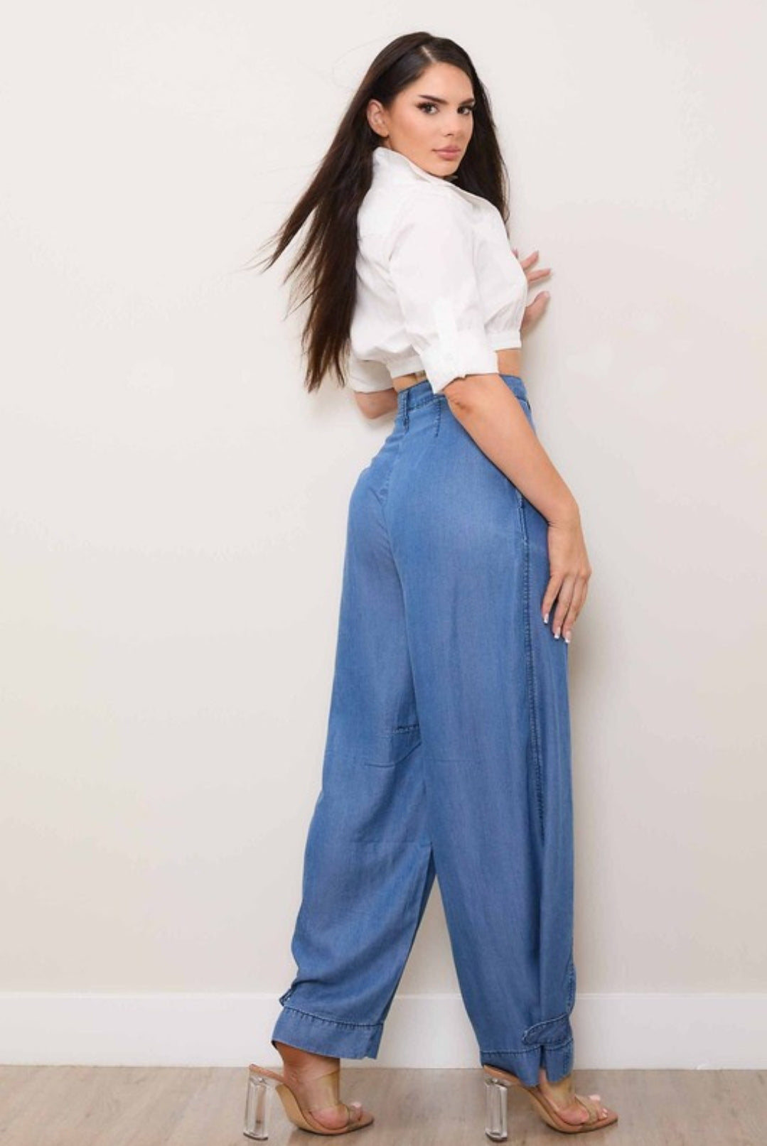 Hannah Tencel Wide Adjustable Pants
