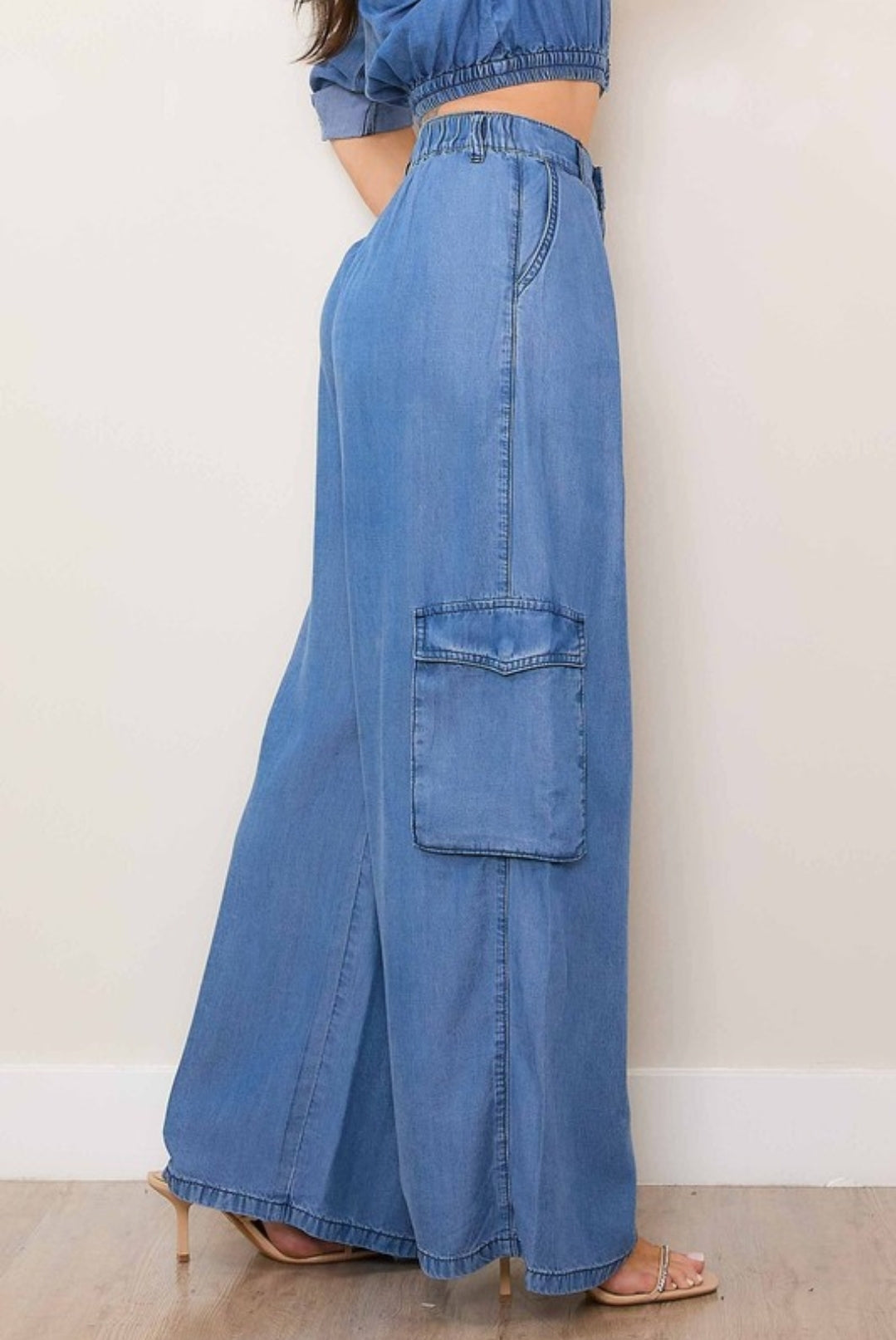 Lidia Tencel Wide Cargo Pants