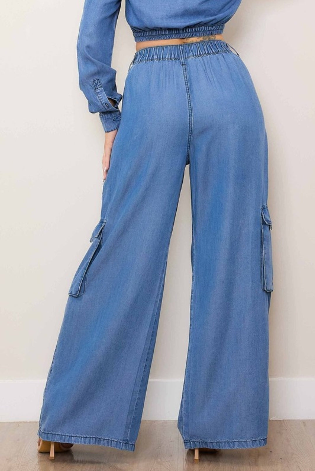 Lidia Tencel Wide Cargo Pants
