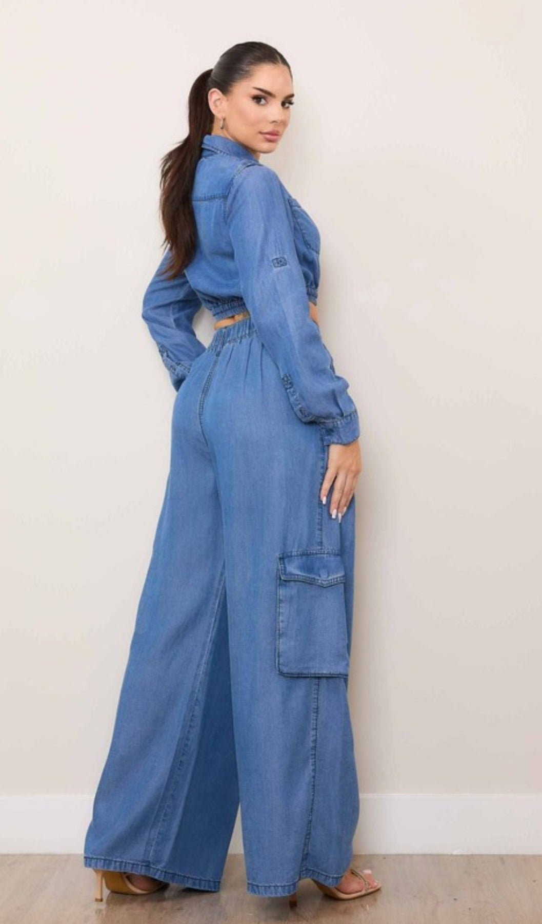 Lidia Tencel Wide Cargo Pants