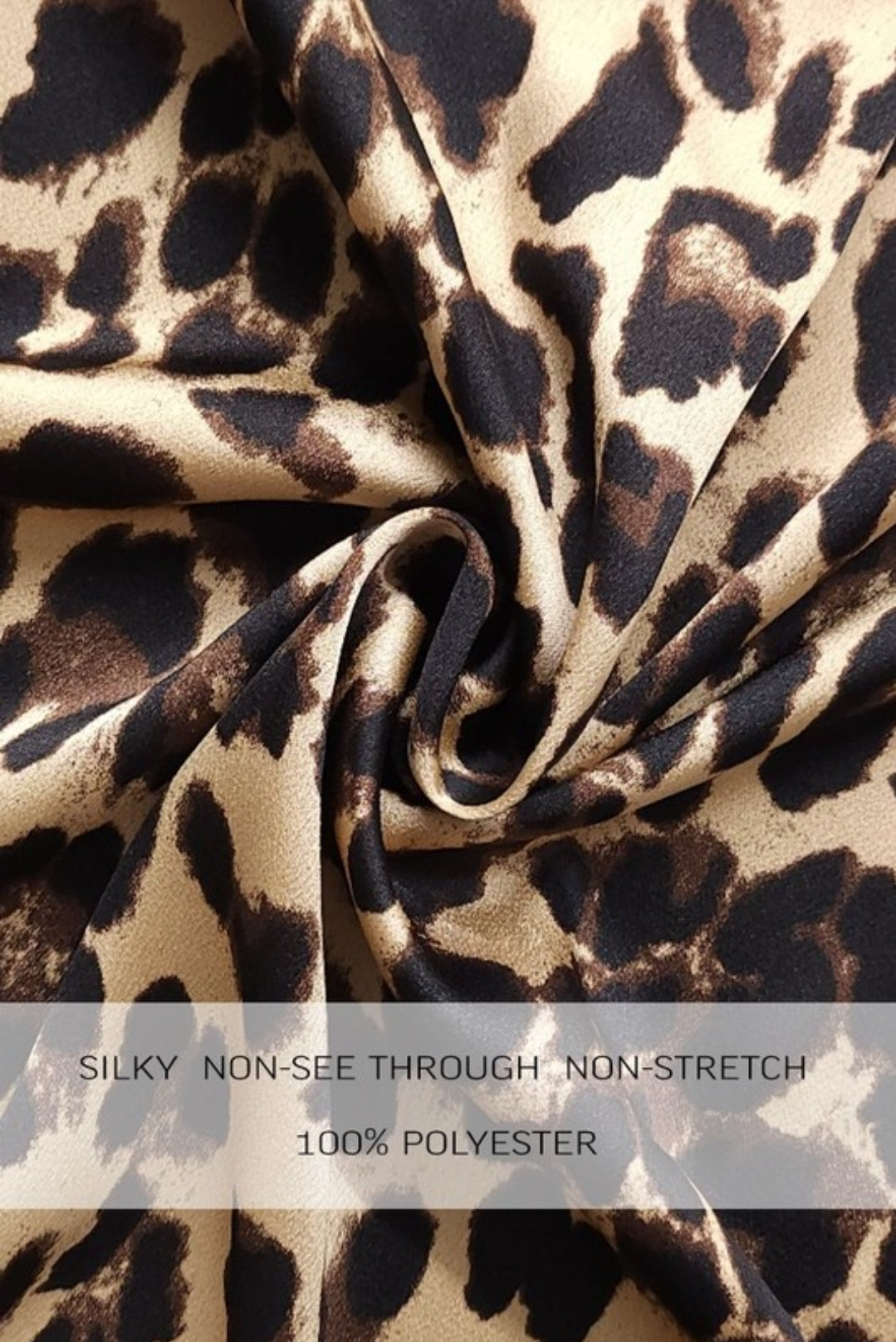 Leopard Denim Satin Maxi Dress