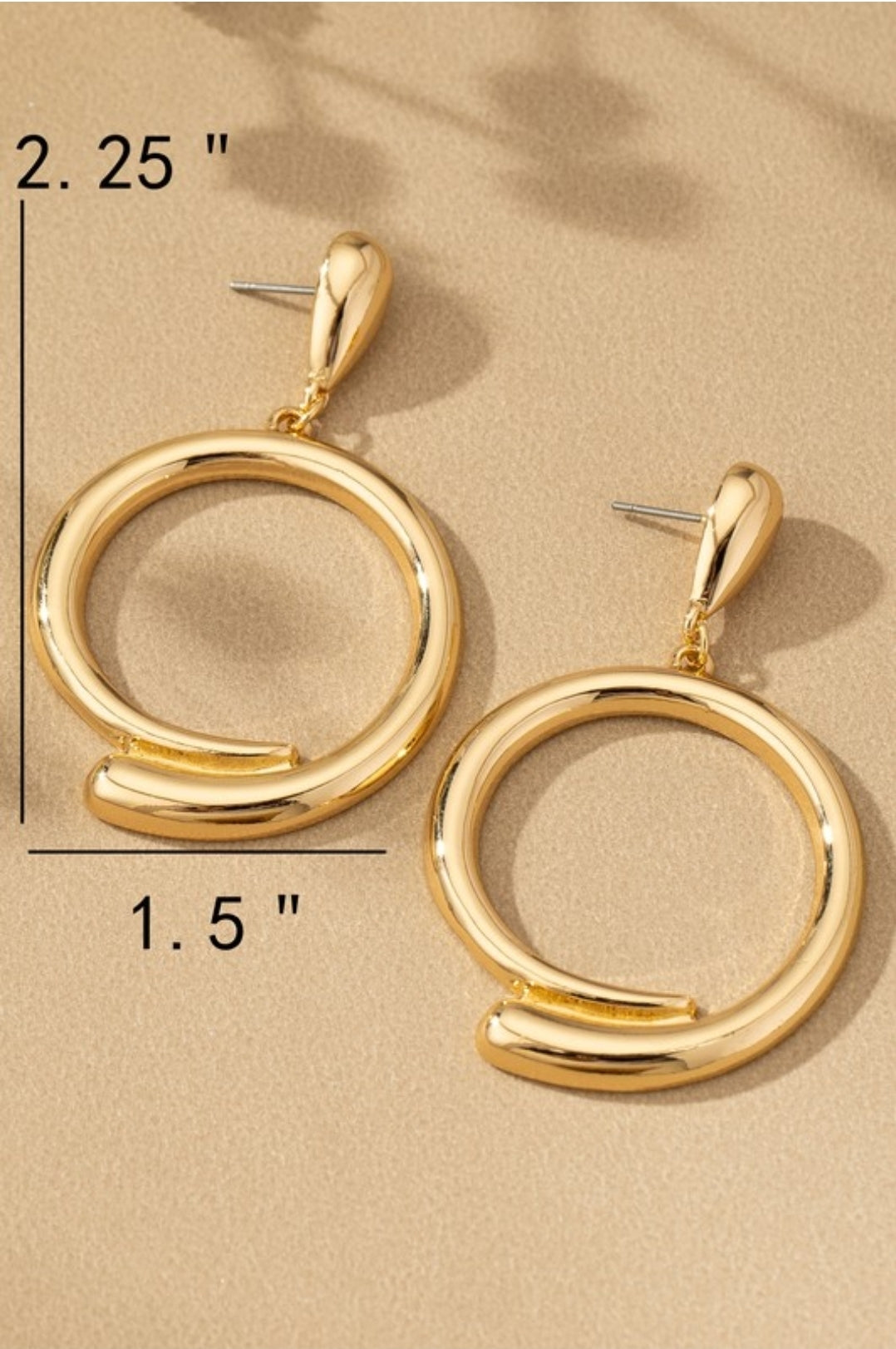 Teardrop And Hoop Earrings