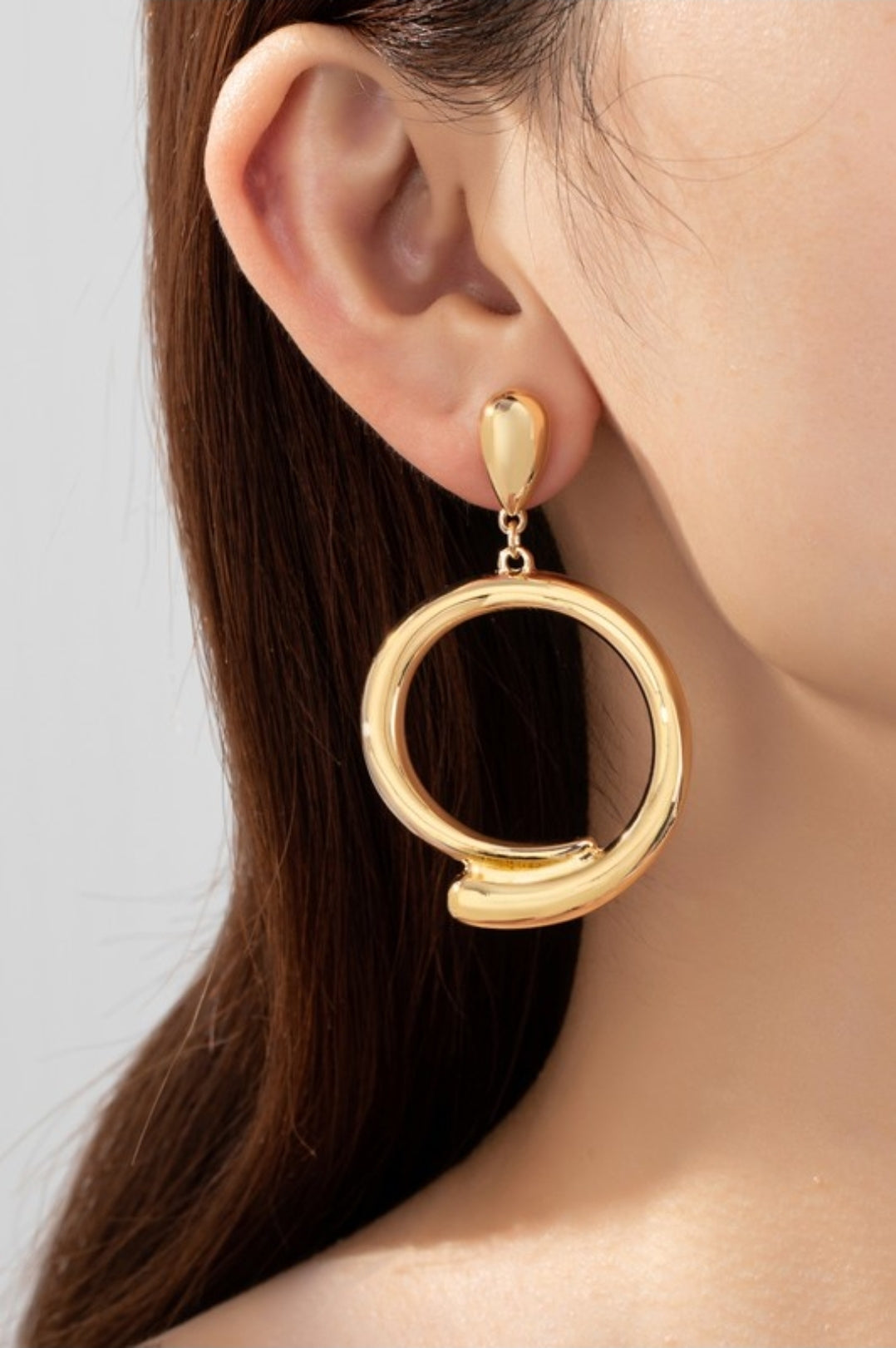 Teardrop And Hoop Earrings