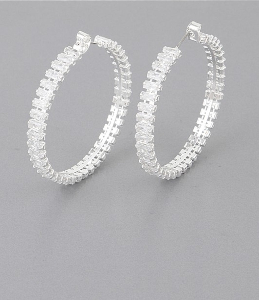 Multi Crystal Hoop Earrings