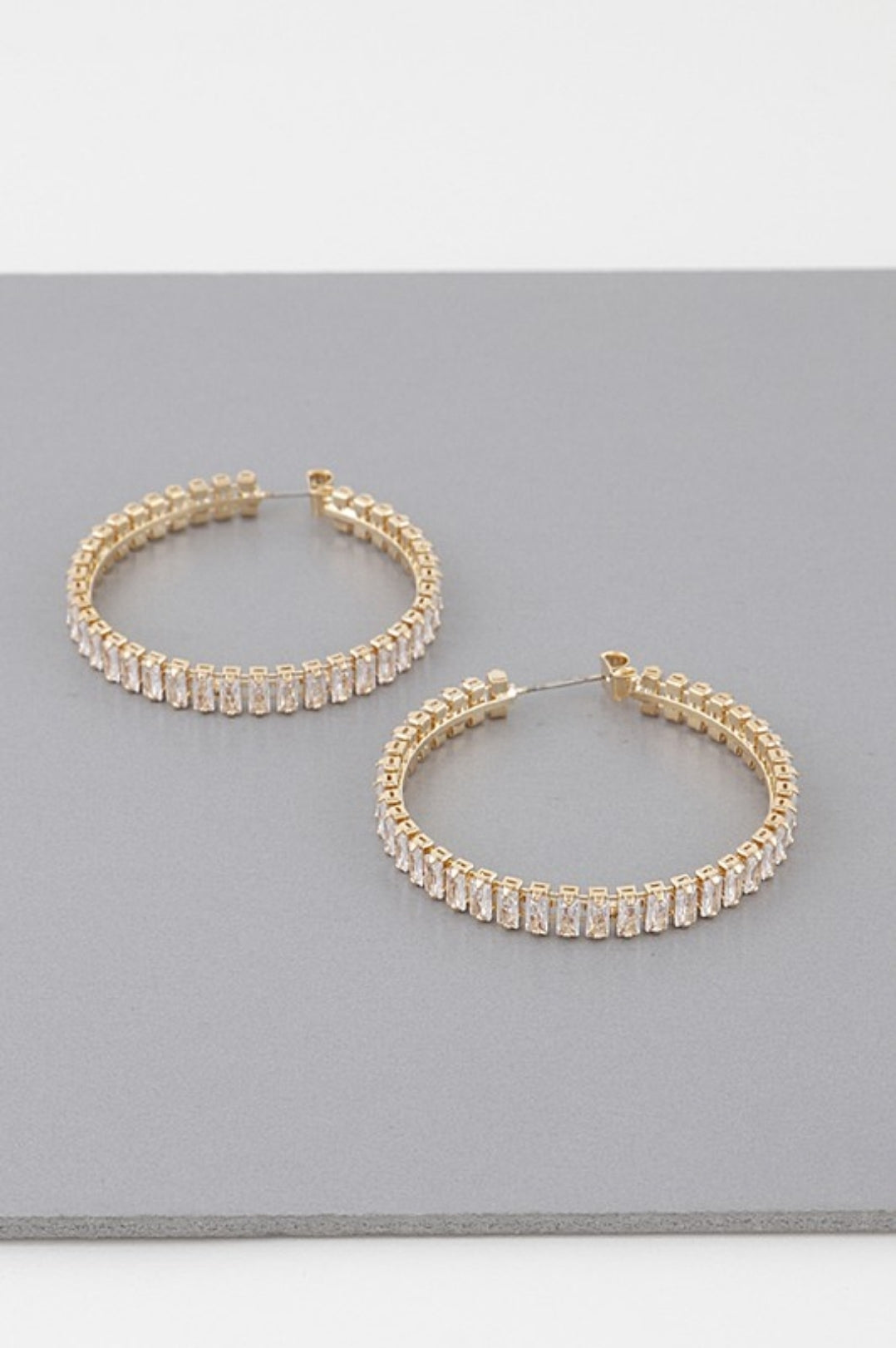 Multi Crystal Hoop Earrings