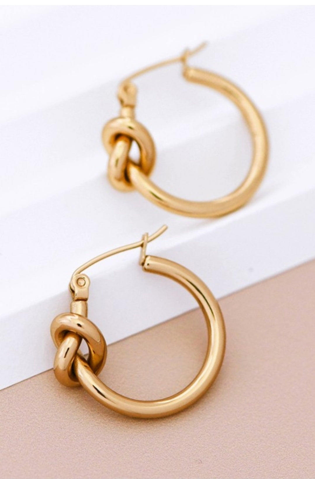 18k Waterproof Non-tarnish Stainless Steel Hoops