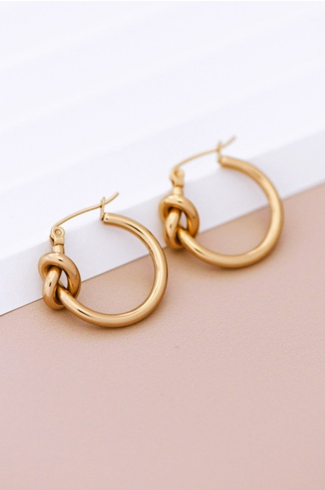 18k Waterproof Non-tarnish Stainless Steel Hoops