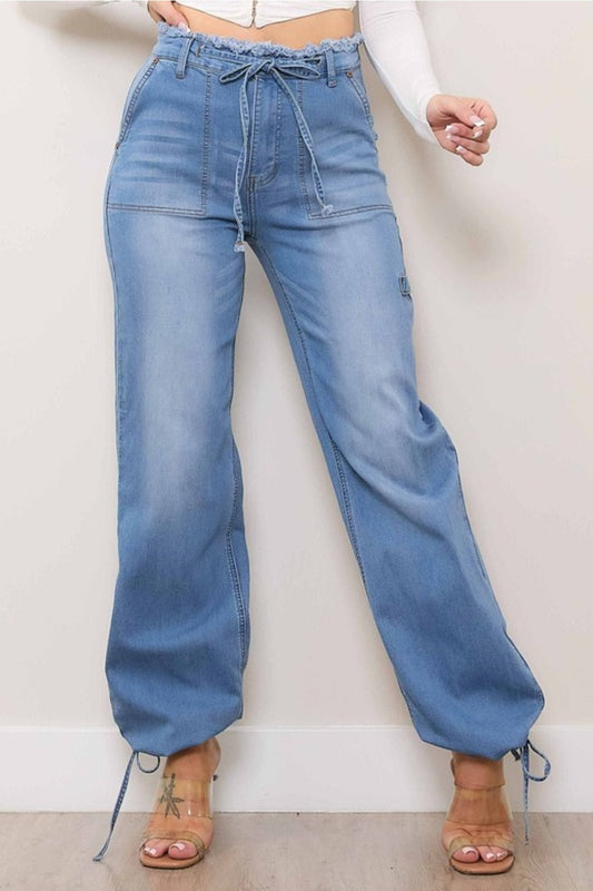Raw Fringed Relaxed Jeans