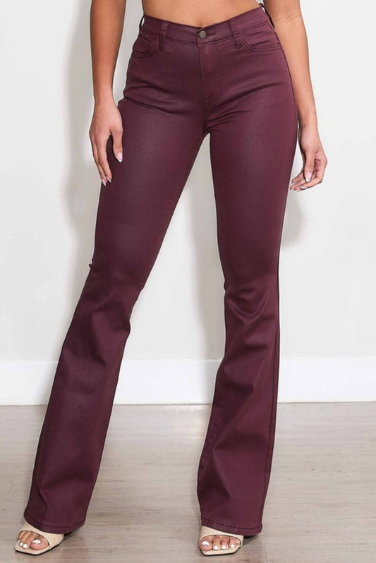 War-cry Burgundy Boot Cut Jeans