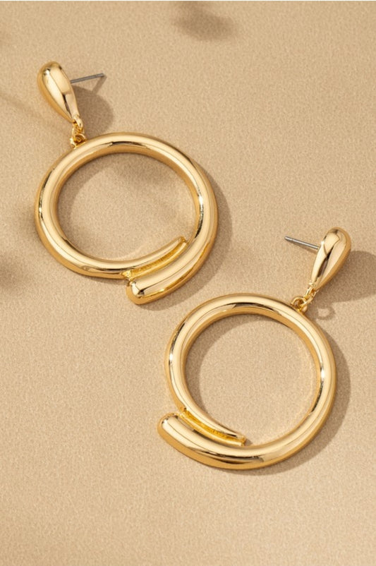 Teardrop And Hoop Earrings